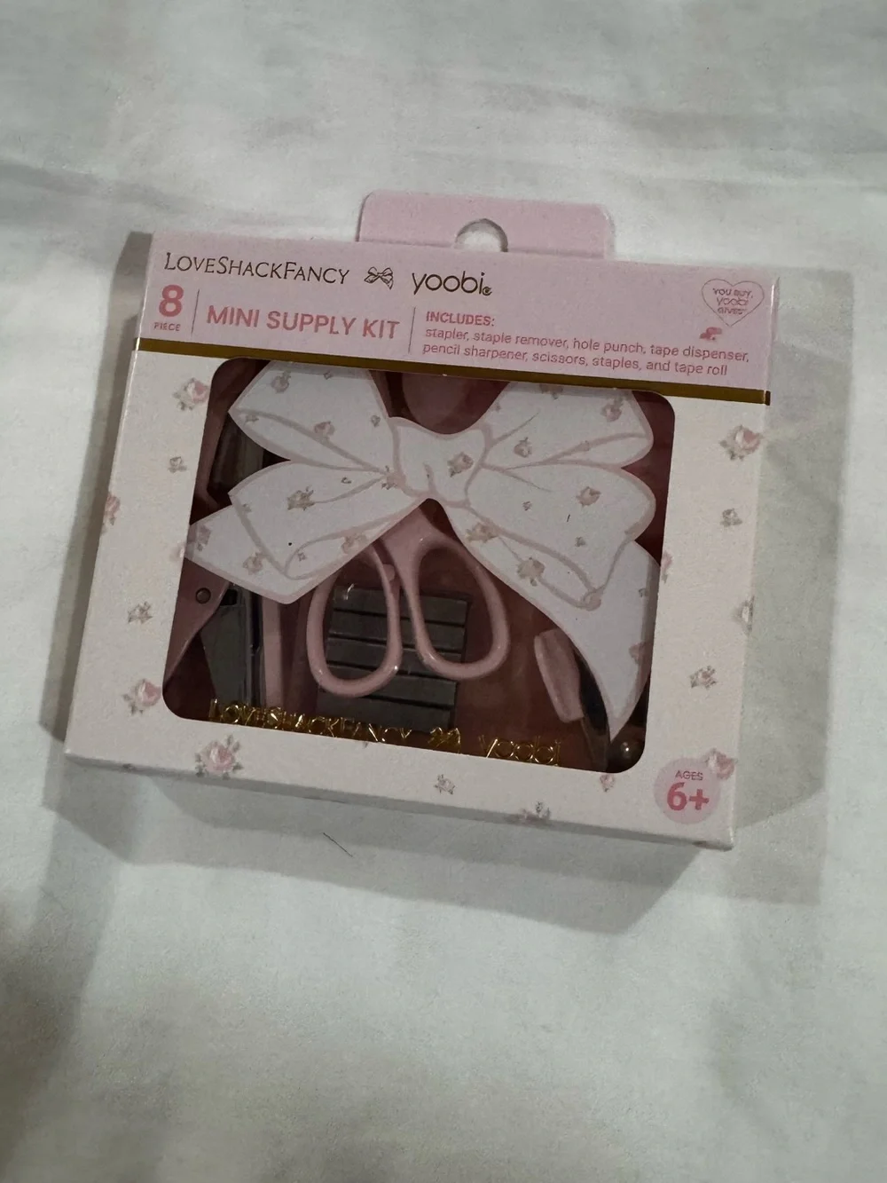 💗🎯 LoveShackFancy x Target - Yoobi - Mini Supply Kit Flat Box Ballet Bloom